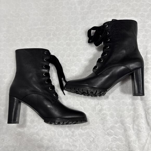 Matiko Emma Boots Black Leather Lace Up Heeled US Size: 7.5-8 (EU 38) Whimsical - Picture 3 of 12
